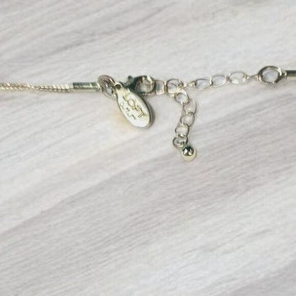 Ann Taylor Loft Beaded Layered Gold Tone Necklace - Picture 4 of 7